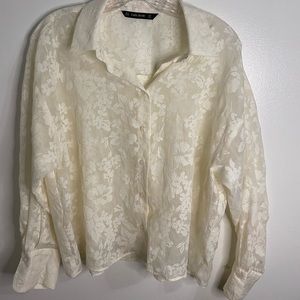 Zara floral blouse